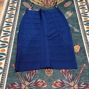 Herve Leger. Elias skirt. Blue. Small.